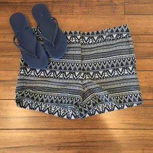 LOFT Blue and White Shorts Size 12